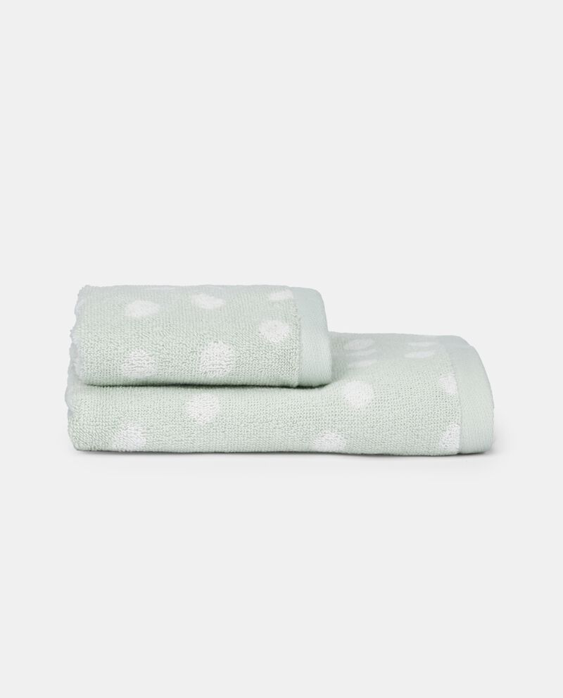 Asciugamano degli ospiti in puro cotone a poisdouble bordered 0 cotone