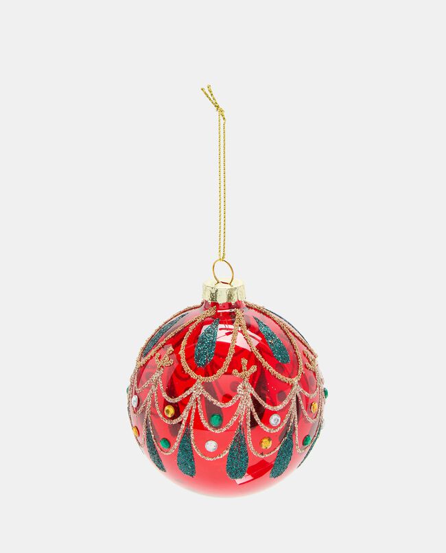 Pallina di Natale in vetro decorato carousel 0