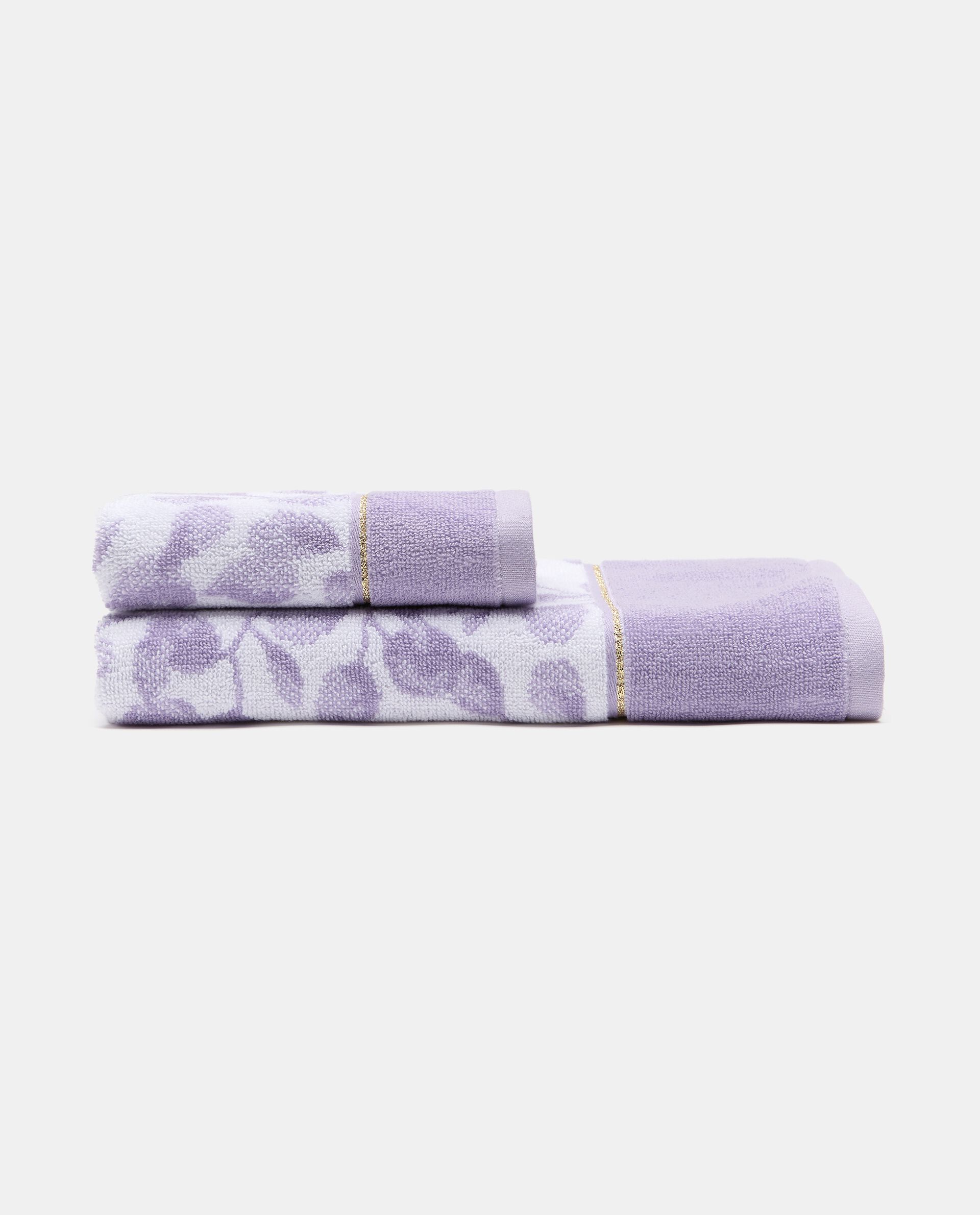 Asciugamano ospite in puro cotone con decoro floreale