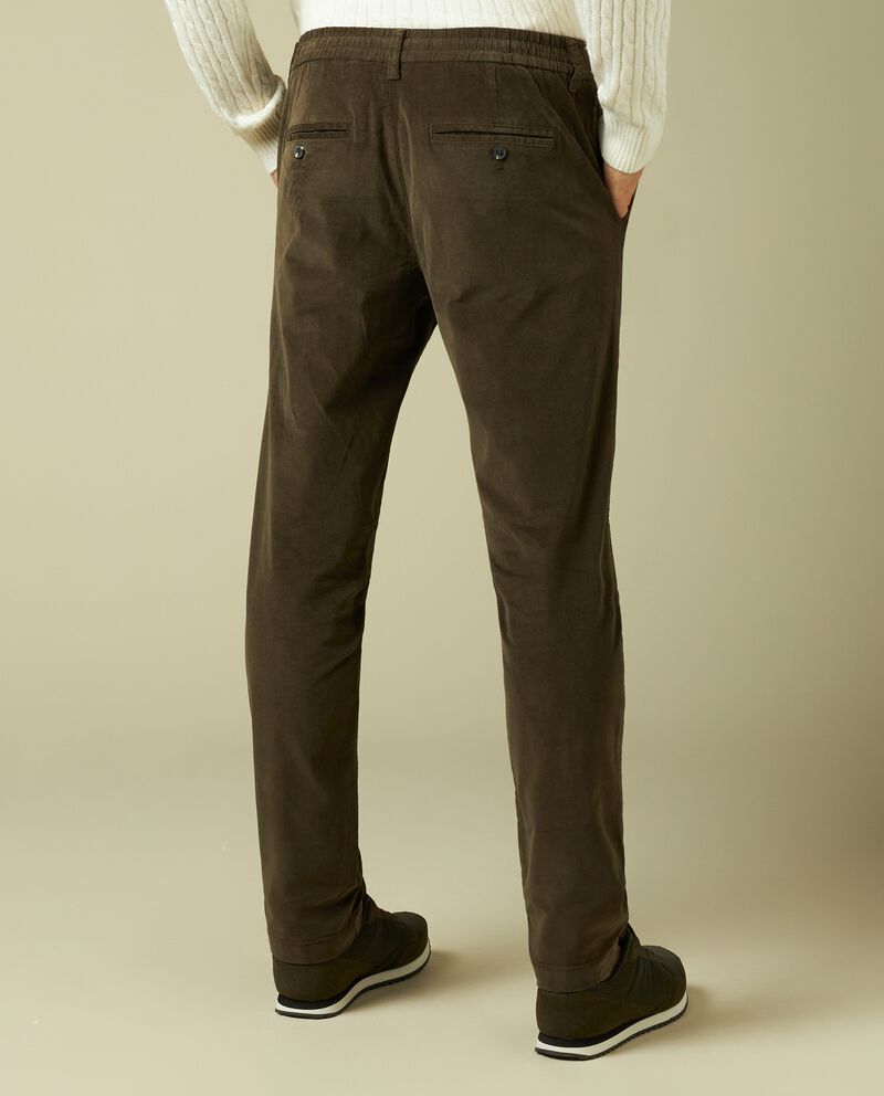 Pantaloni chino in velluto uomo single tile 1 cotone
