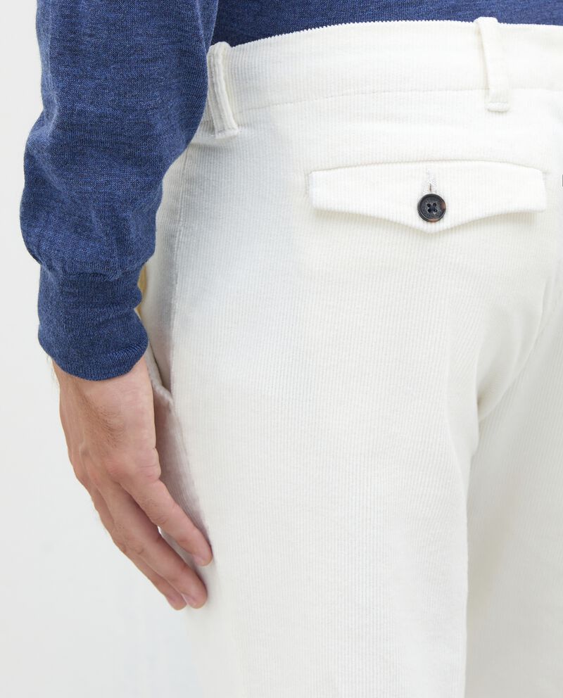 Pantalone in velluto di cotone stretch a coste uomo single tile 2 