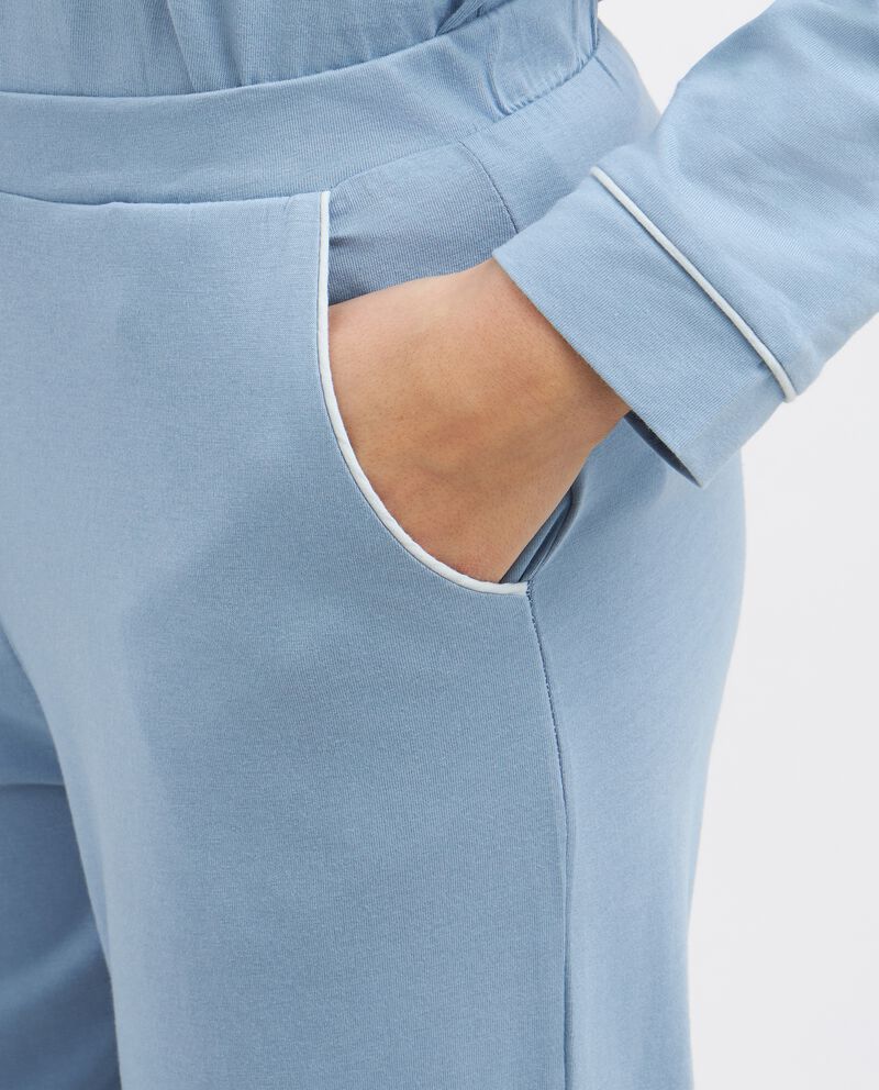 Pantalone pigiama lungo in misto cotone donna single tile 2 cotone