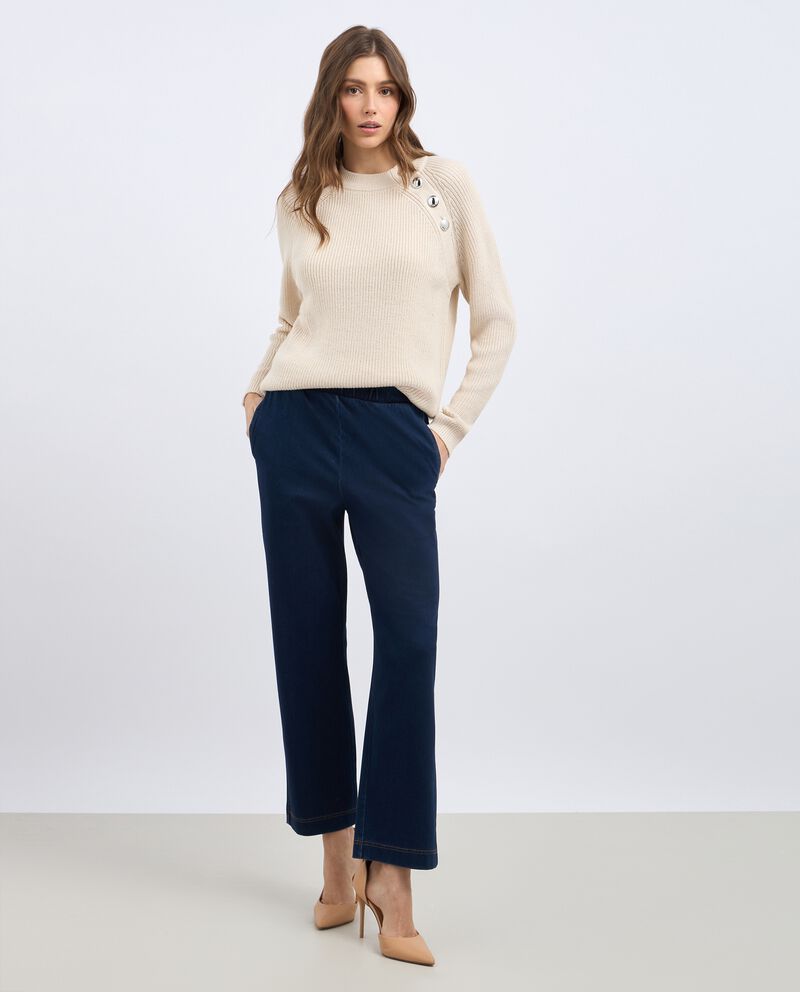 Pantaloni in denim flare fit donnadouble bordered 0 