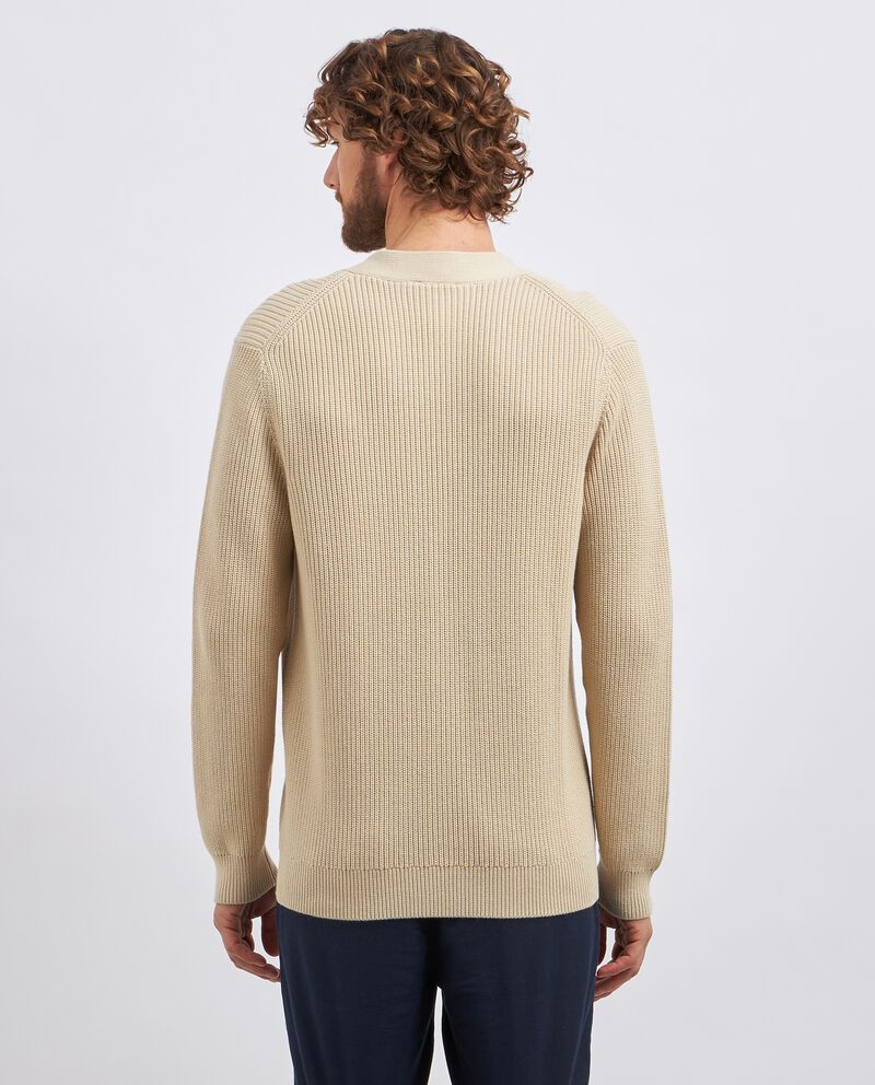 Cardigan tricot in costina di puro cotone uomo single tile 1 cotone