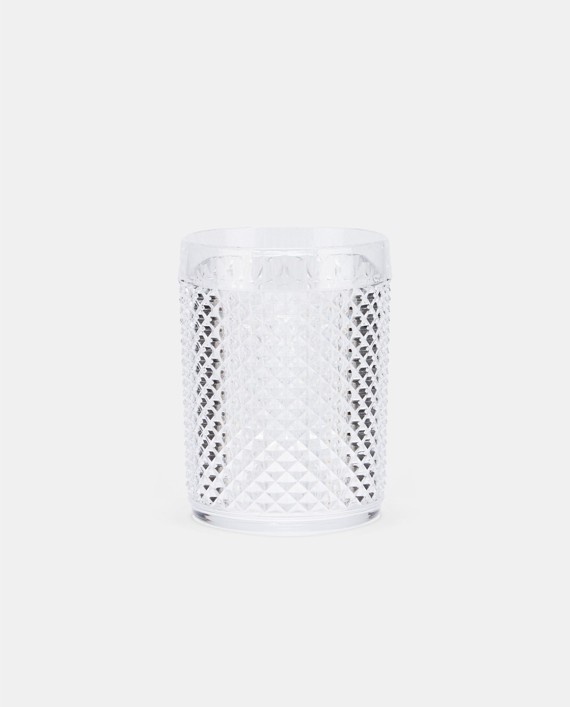 Bicchiere in plastica zigrinata trasparente