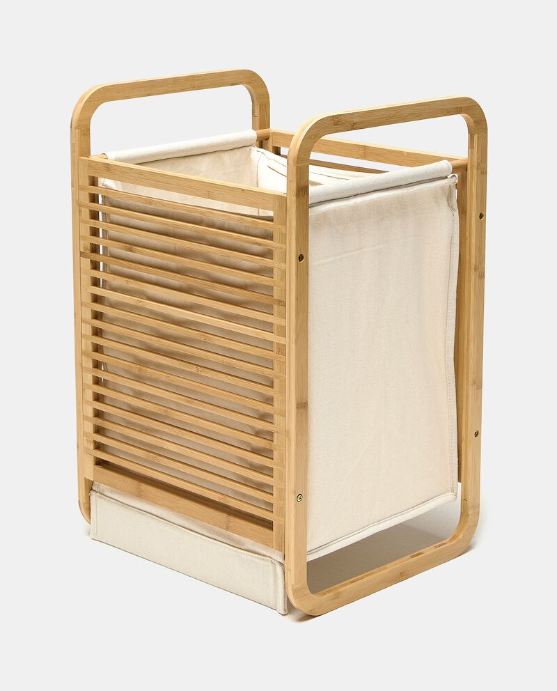 Mobiletto portabiancheria in bamboo single tile 0 
