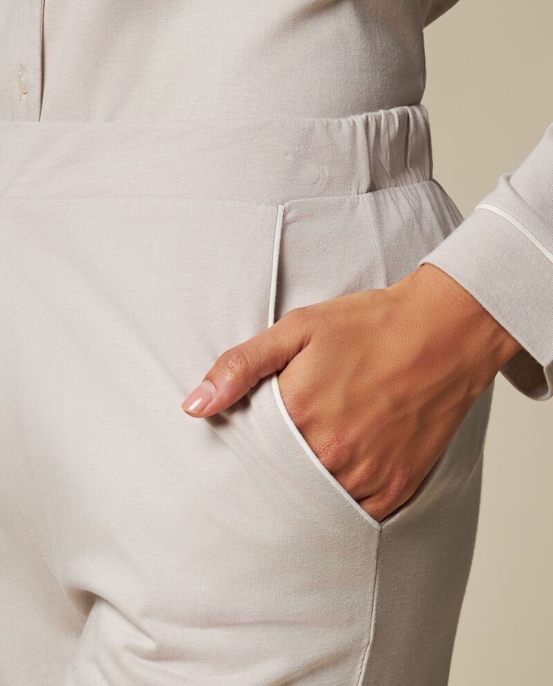 Pantalone pigiama in misto cotone donna single tile 2 cotone