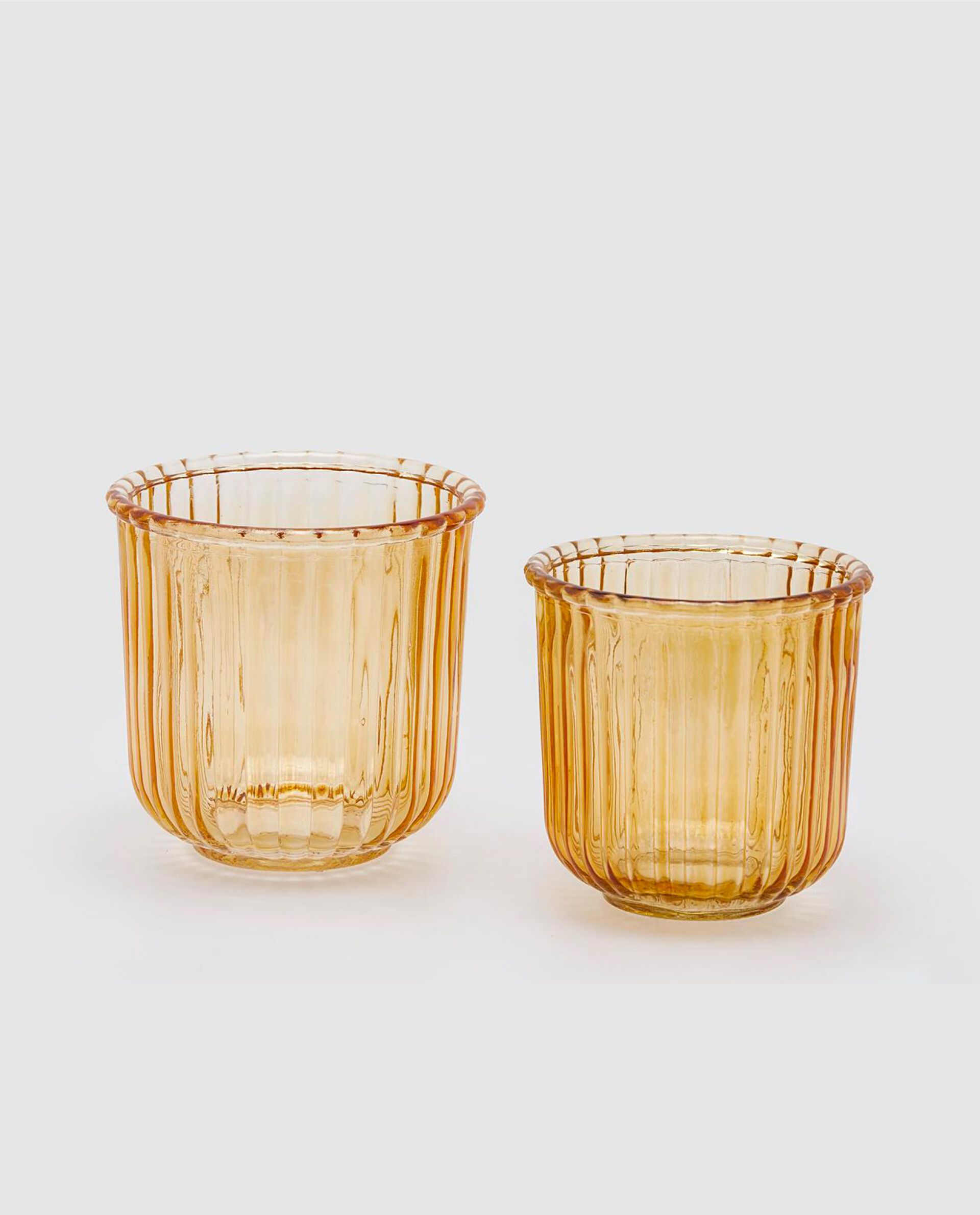 Set 2 vasi in vetro colorato