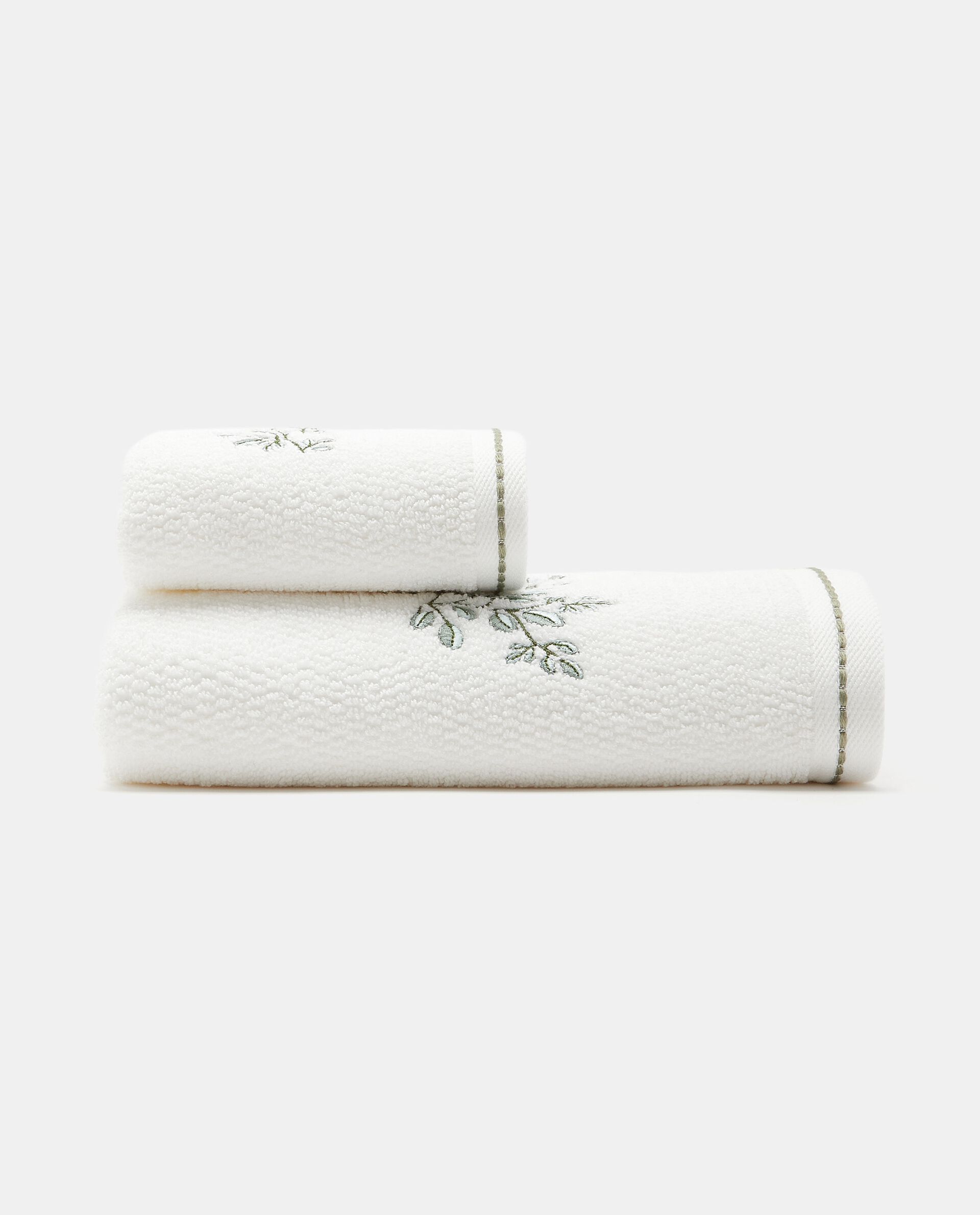 Asciugamano ospite in puro cotone con ricamo