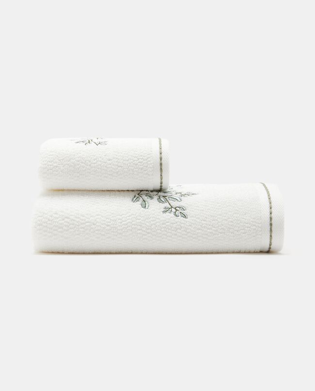 Asciugamano ospite in puro cotone con ricamo carousel 0