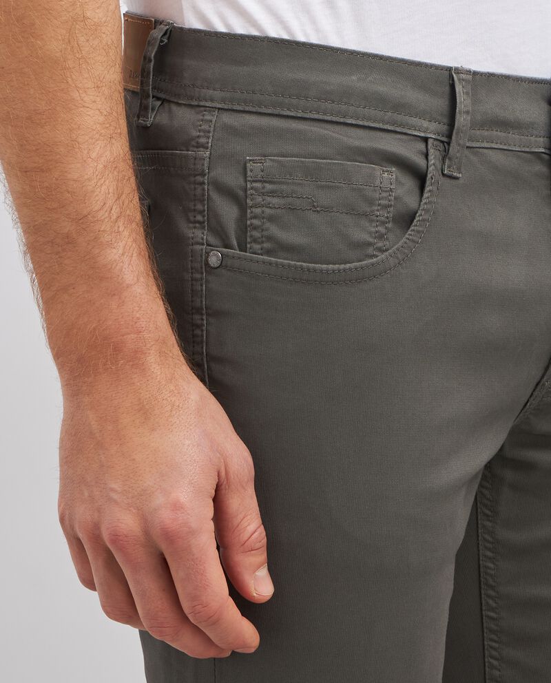 Pantaloni in puro cotone modello 5 tasche uomo single tile 2 cotone