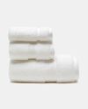 Asciugamano ospite con bordatura in puro cotone