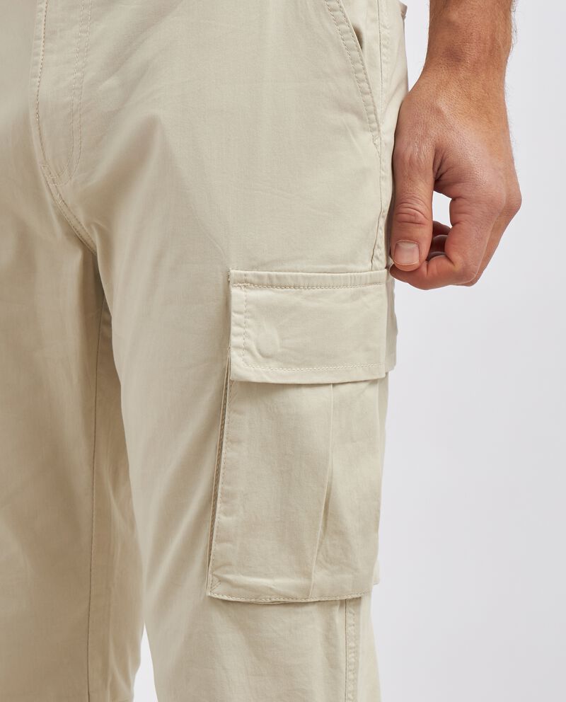 Pantaloni cargo in puro cotone uomo single tile 2 cotone