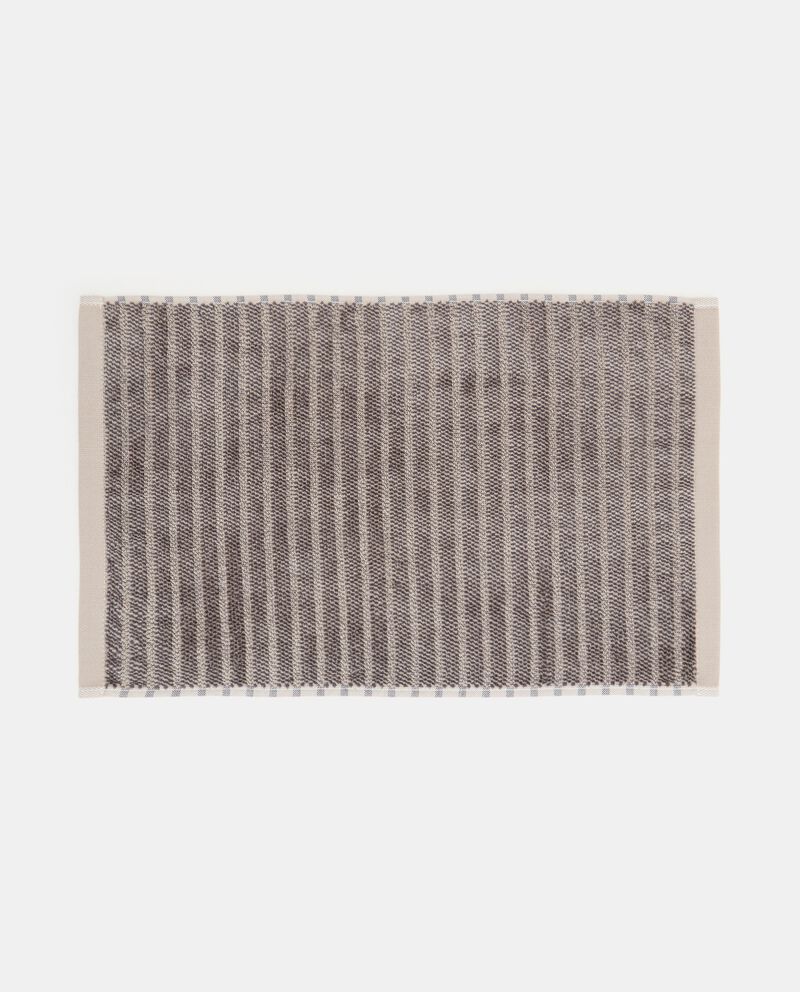 Asciugamano ospiti a righe in pura ciniglia di cotone single tile 1 null