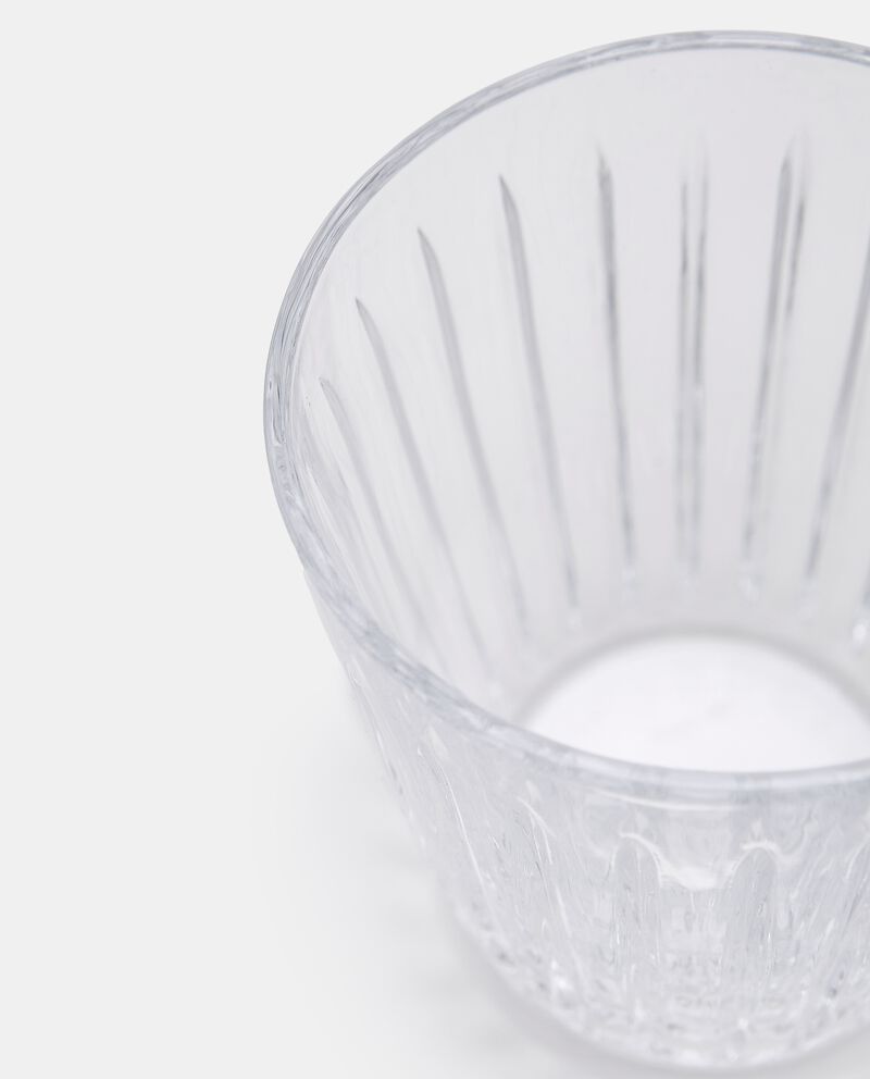 Bicchiere acqua con decoro a righe in vetrodouble bordered 1 
