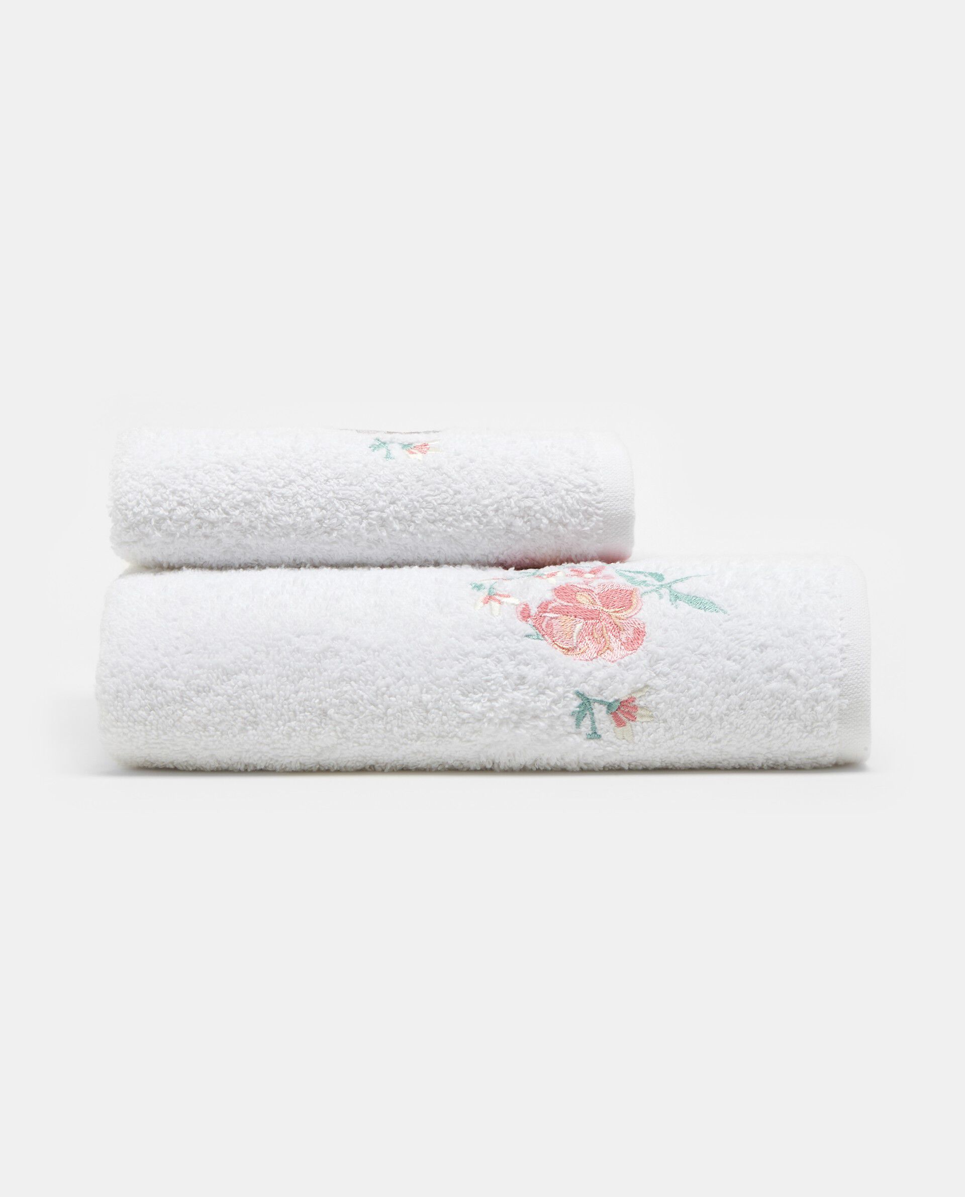 Asciugamano in cotone ricamo rose