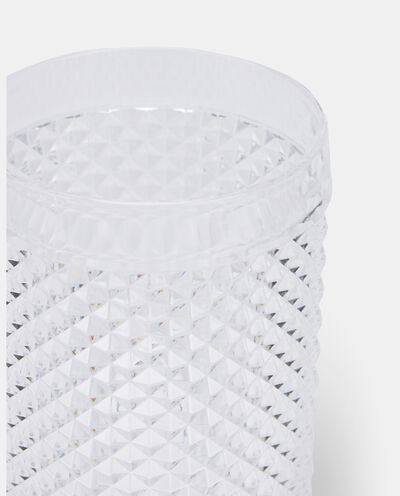 Bicchiere in plastica zigrinata trasparente detail 1
