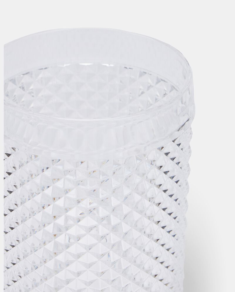 Bicchiere in plastica zigrinata trasparente single tile 1 