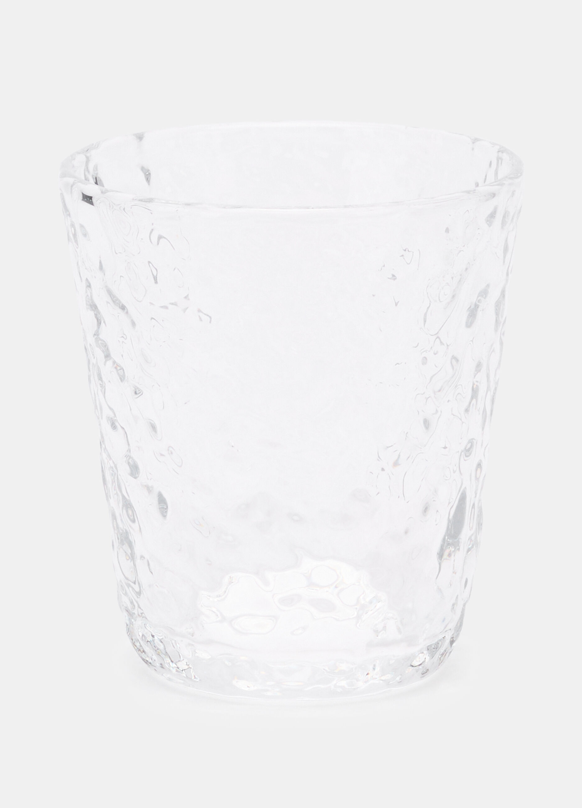 Tumbler in clear wavy glass_0