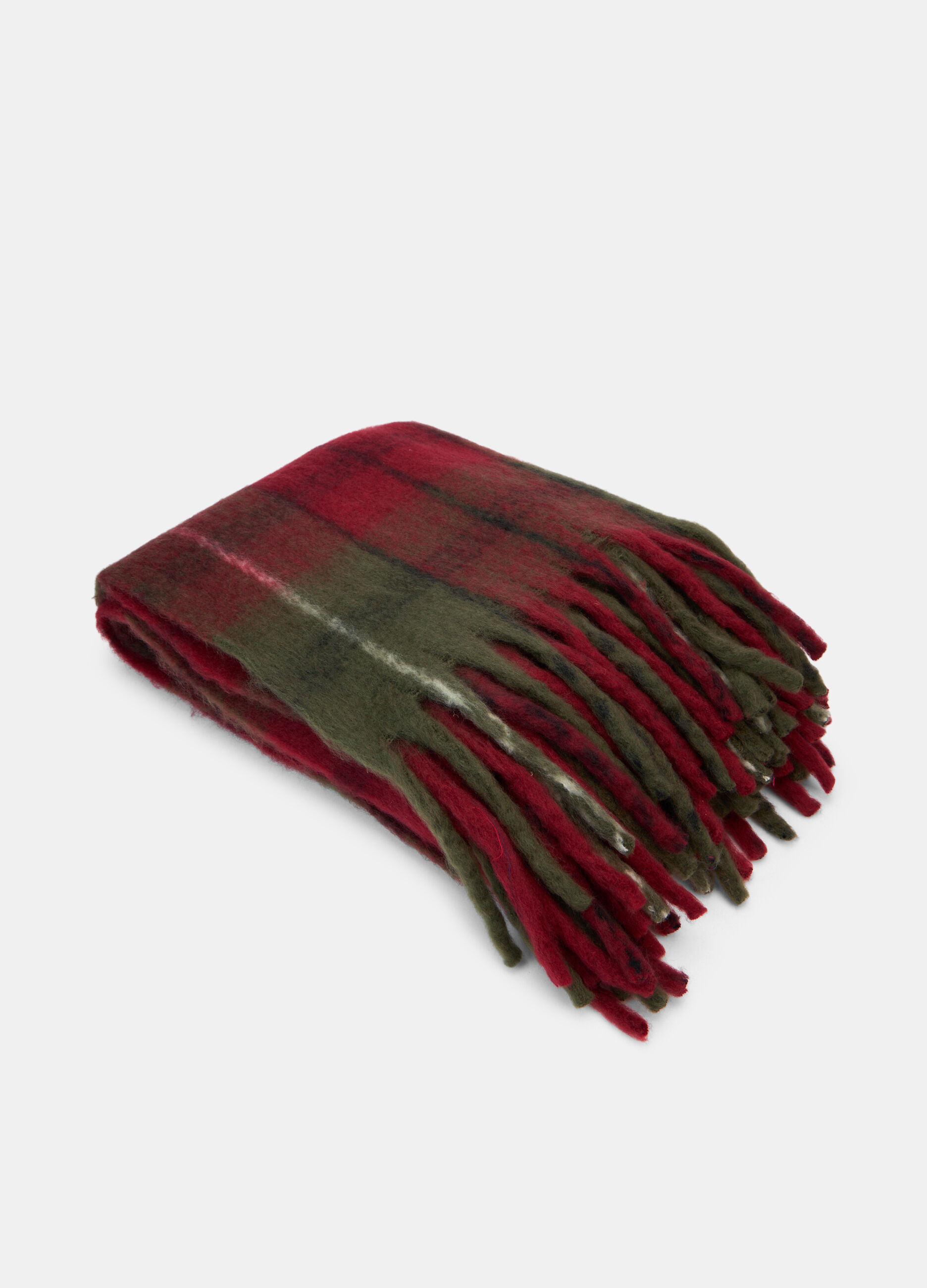 Plaid singolo con motivo bicolore_0