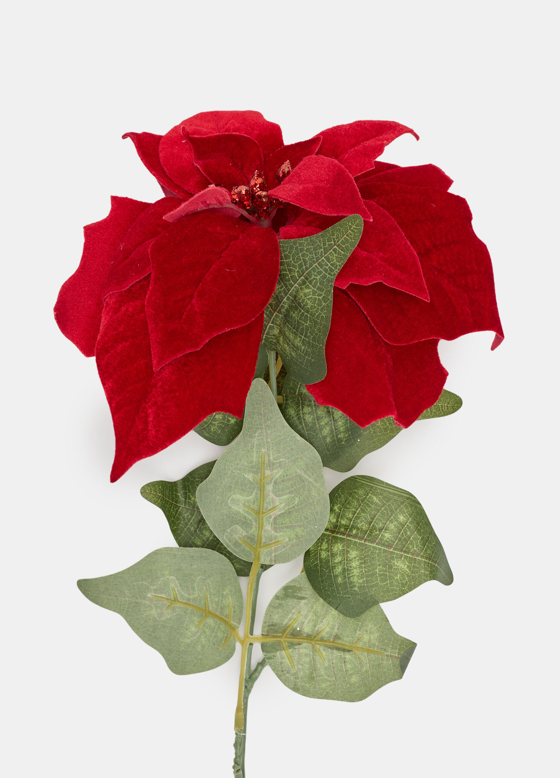 Ramo con stella di Natale finta_1