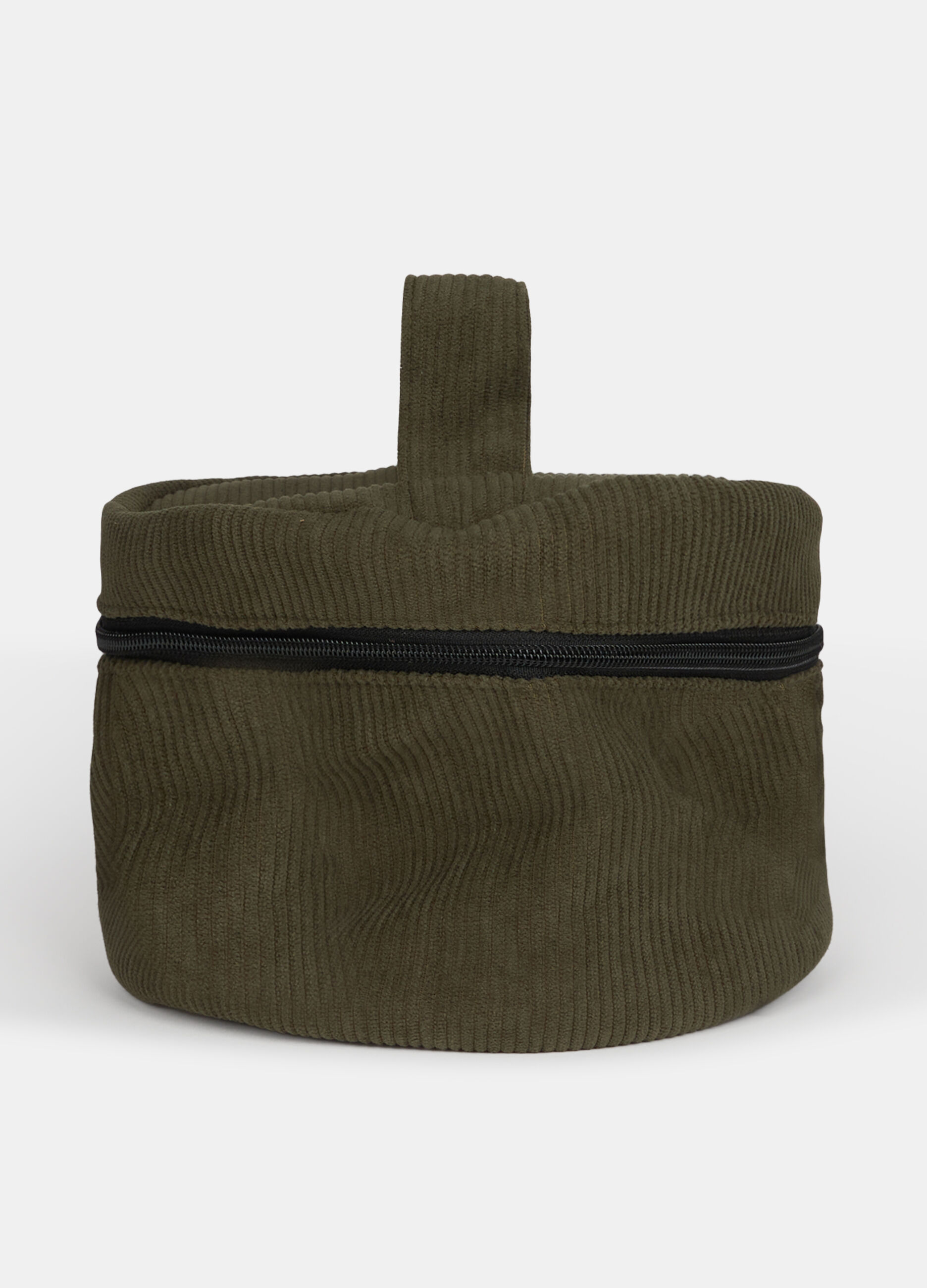 Pochette secchiello in velluto a costine