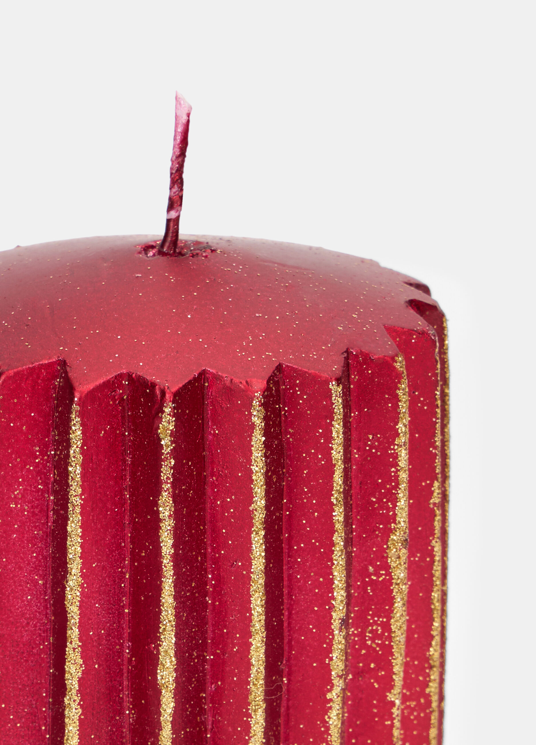 Candela scanalata con profili dorati_1