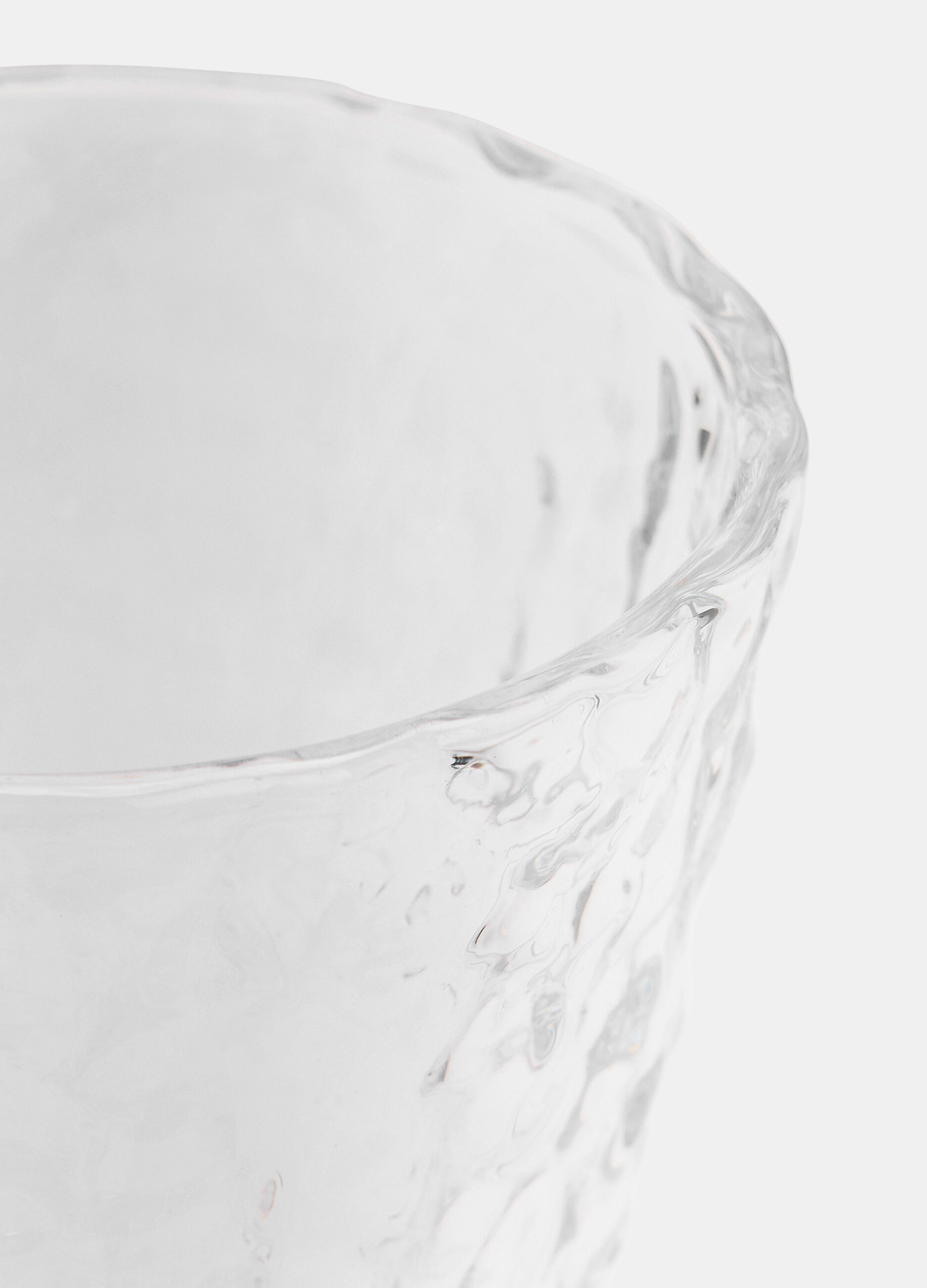 Clear wavy glass goblet_1