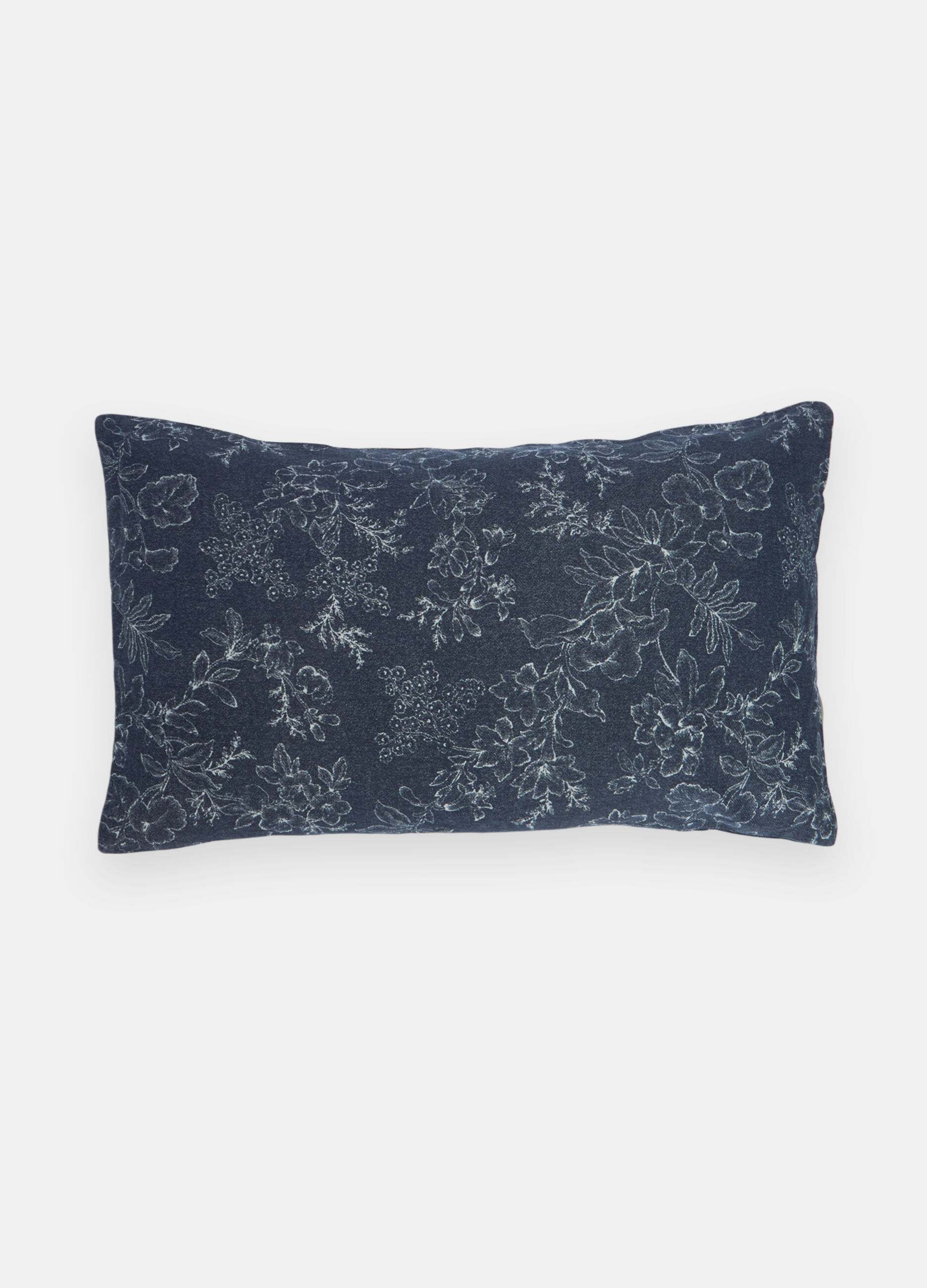 Rectangular cushion with floral design_0