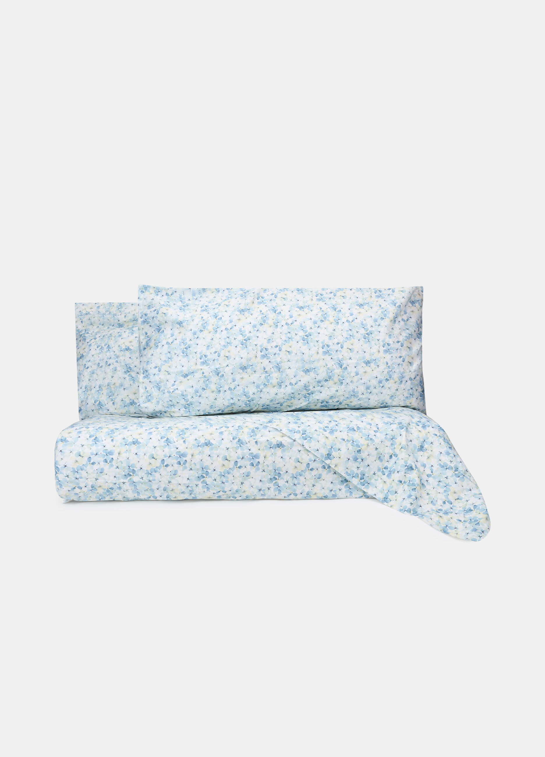 Parure lenzuolo singolo con stampa a fiori_0