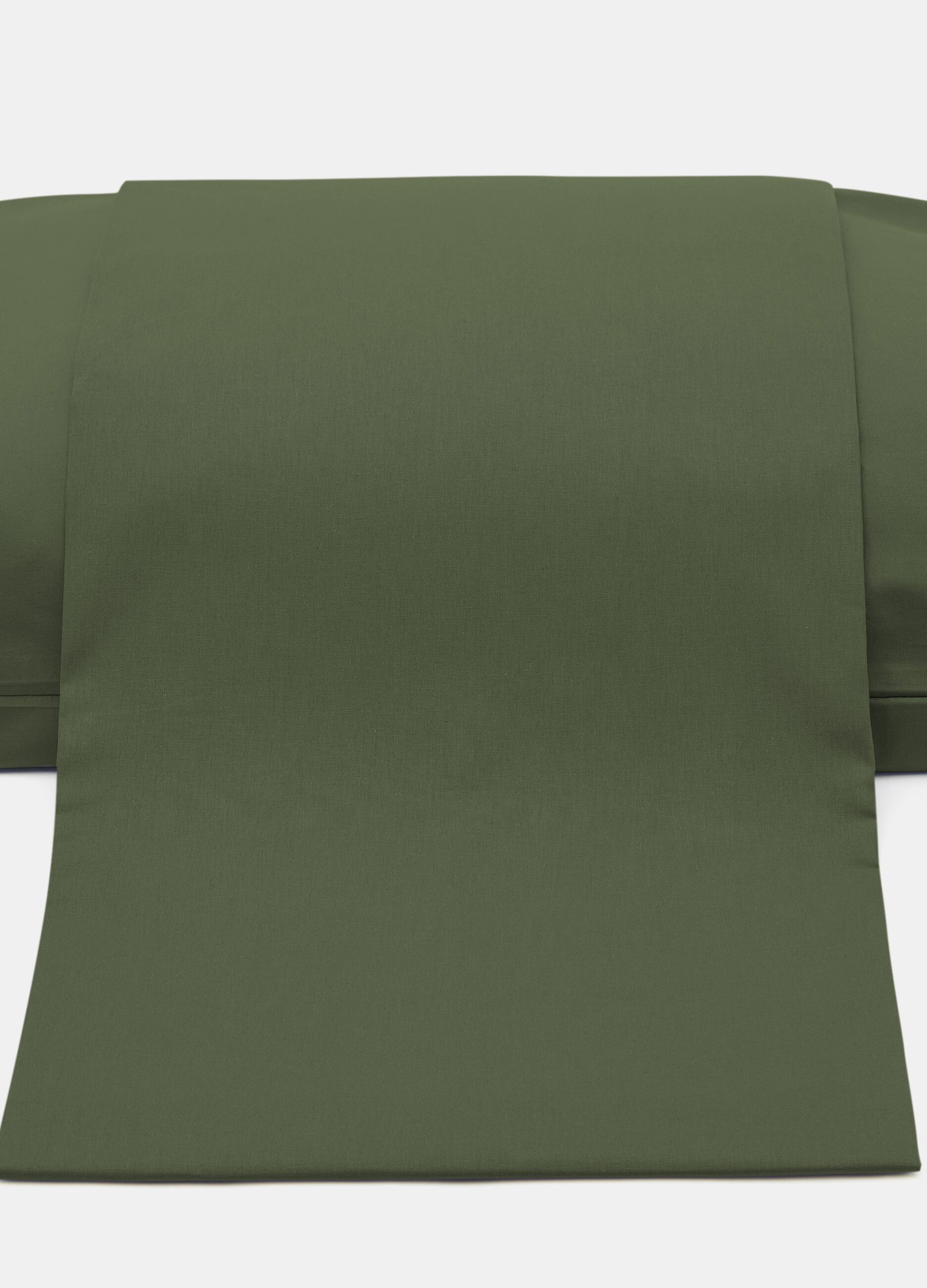 Lenzuolo matrimoniale in puro cotone tinta unita_0