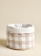 Check cotton bread basket_1