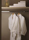 Bathrobe in 100% cotton with satin hem_0