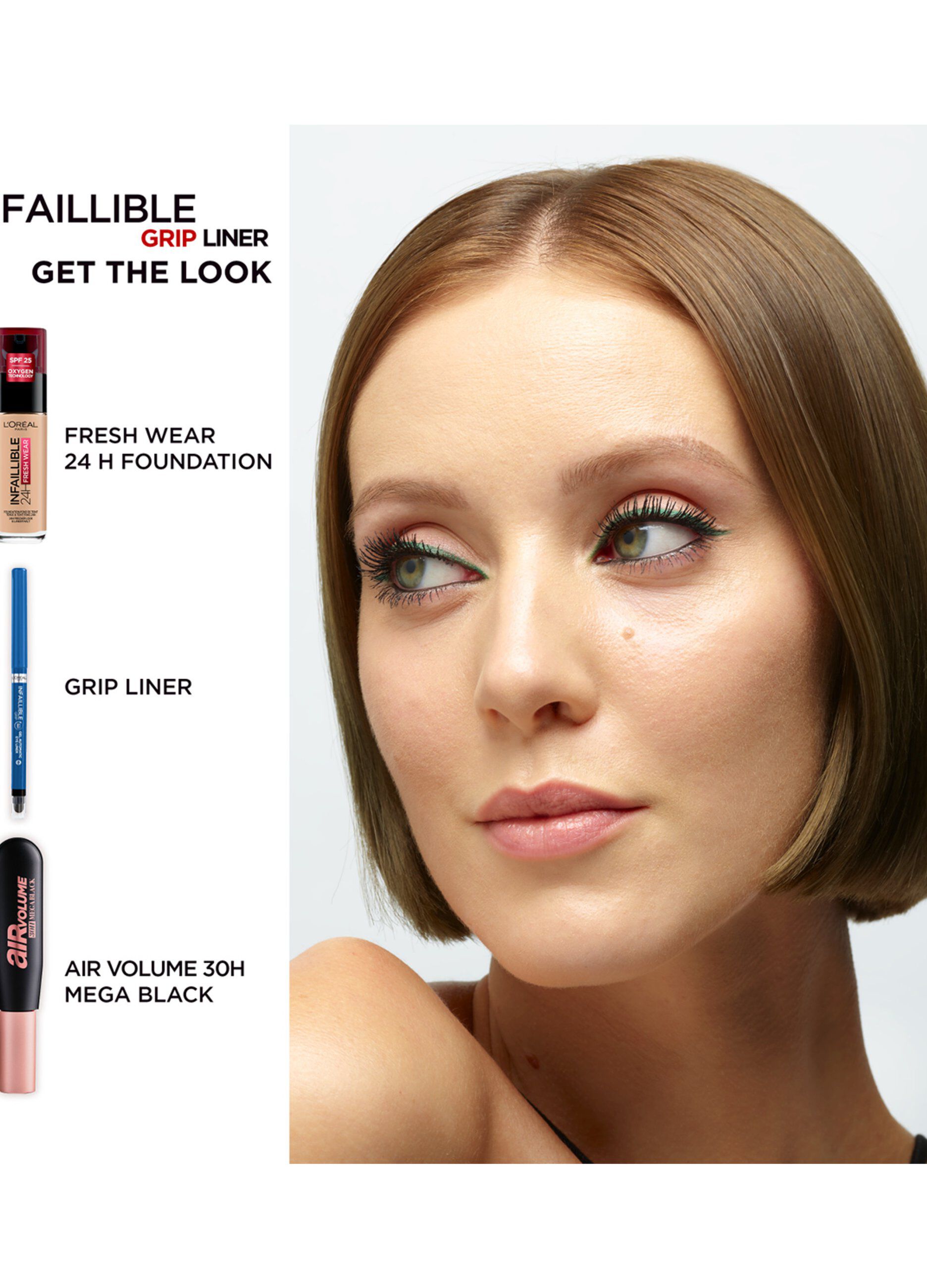 L'Oréal Paris Matita Automatica in Gel Infaillible 36H Grip Liner, Tratto Sfumabile a Lunga Tenuta, Waterproof, Formula in Gel, Tonalità: 05 Blue Jersey._3
