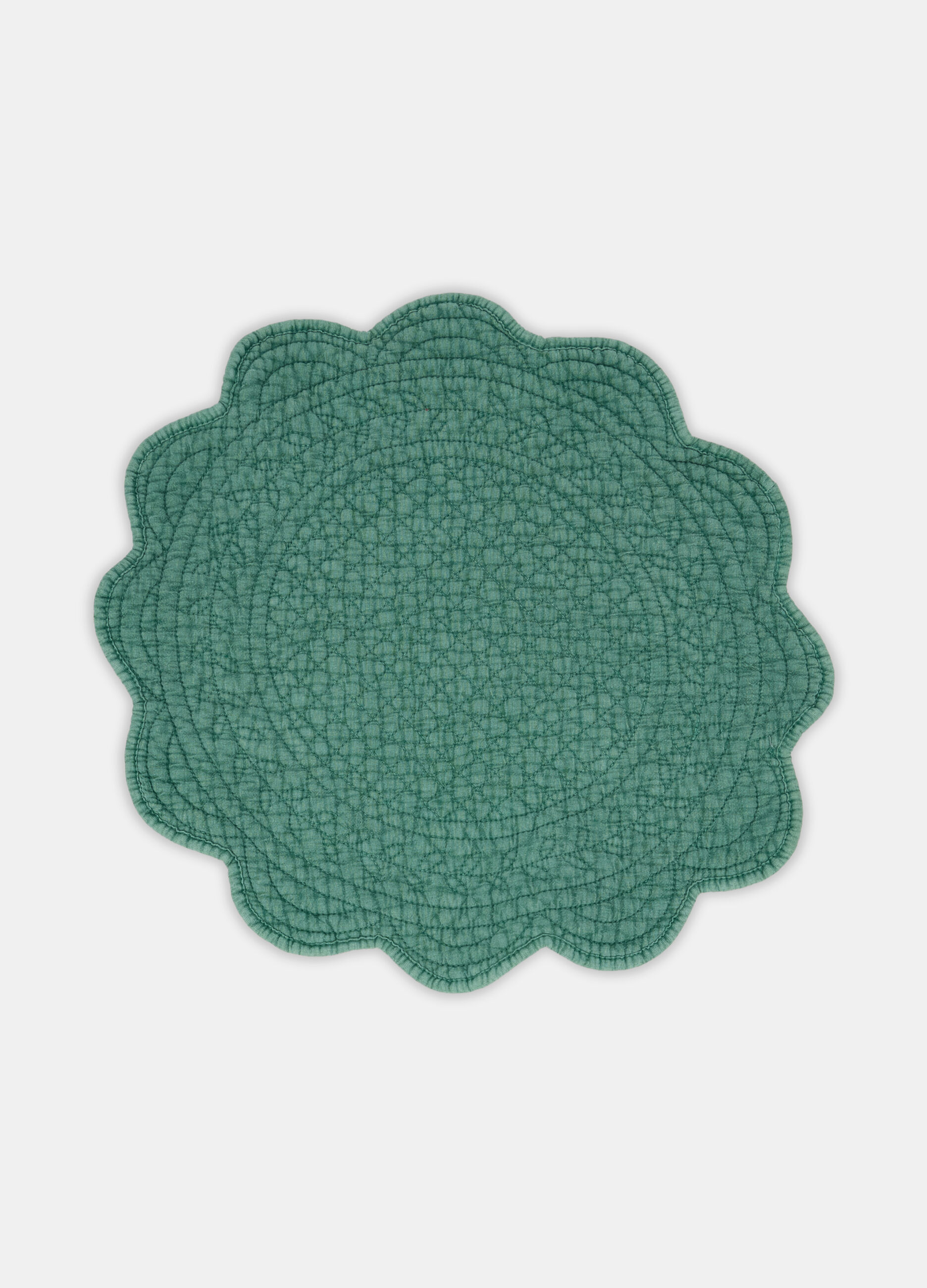 Tovaglietta a fiore in cotone tinto capo_0