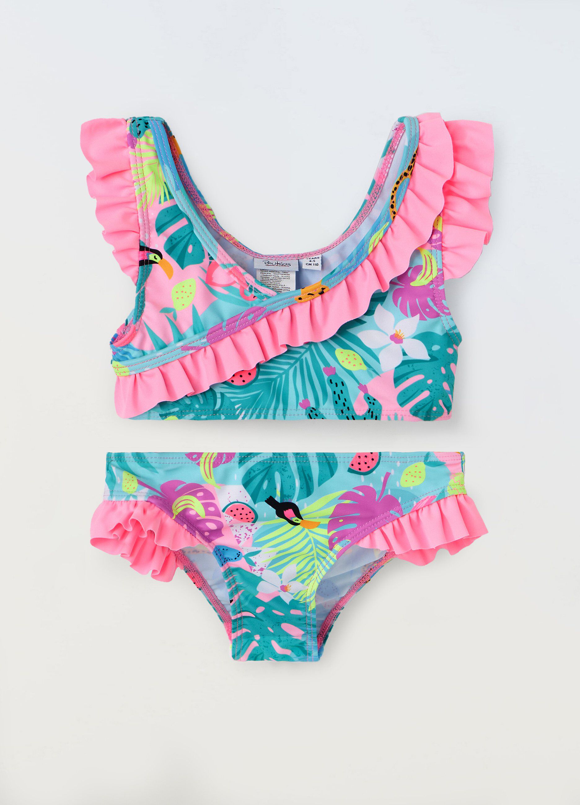 Bikini incrociato con stampa bambina