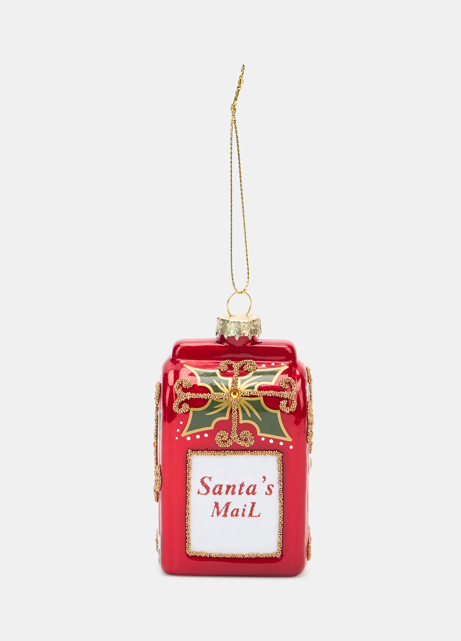 Ornamento Santa's Mail in vetro_0