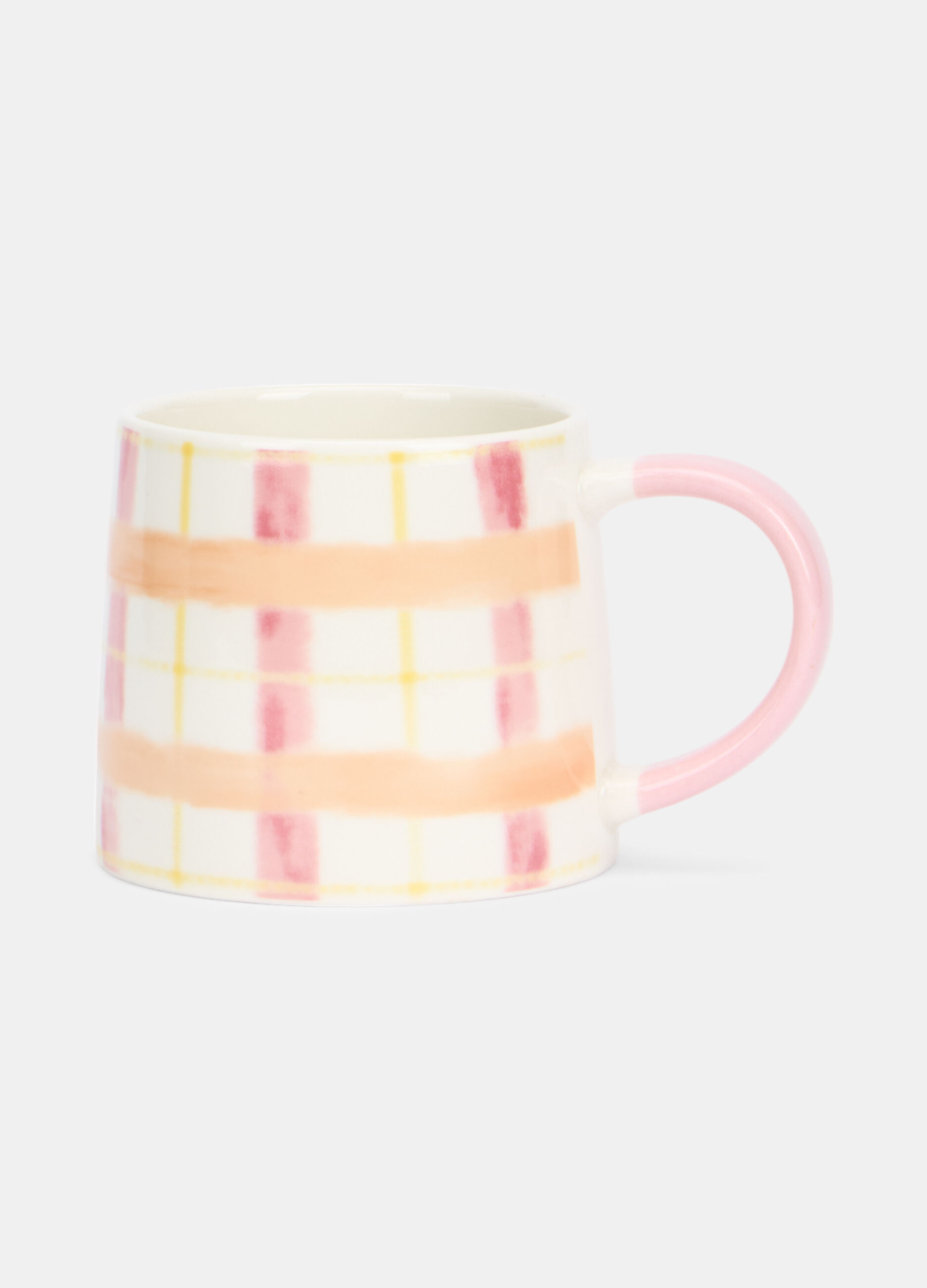 Tazza mug in ceramica a quadri_0