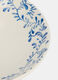 Piatto fondo da minestra con cornice floreale blu_1