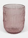 Bicchiere rosa con texture zigrinata_0