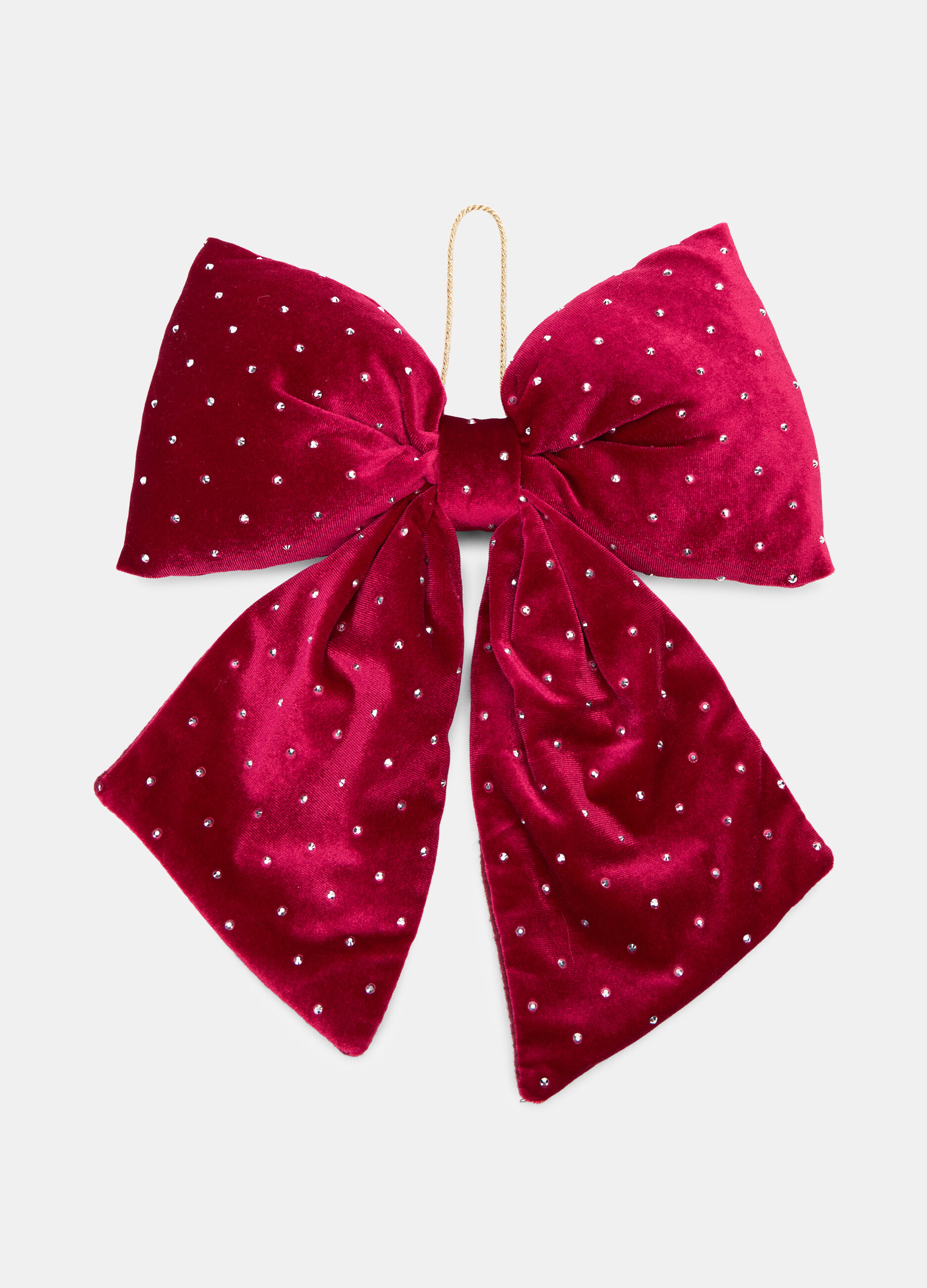 Fiocco grande in velluto con perline_0