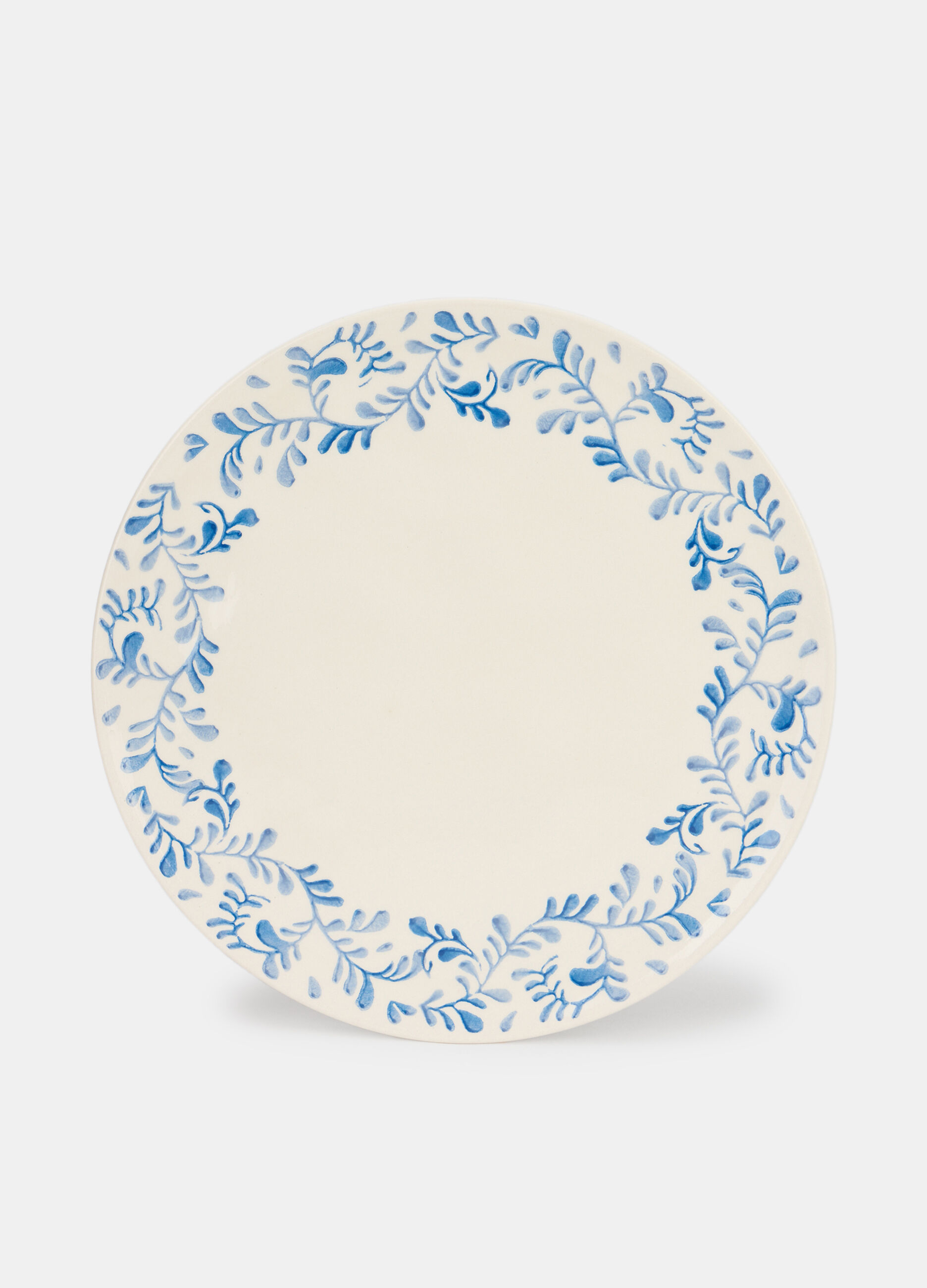 Piatto da portata con cornice floreale blu_0