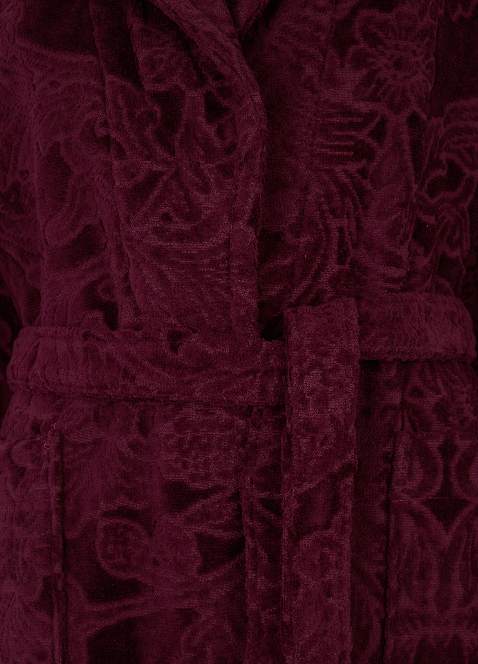Accappatoio in cotone effetto jacquard_1