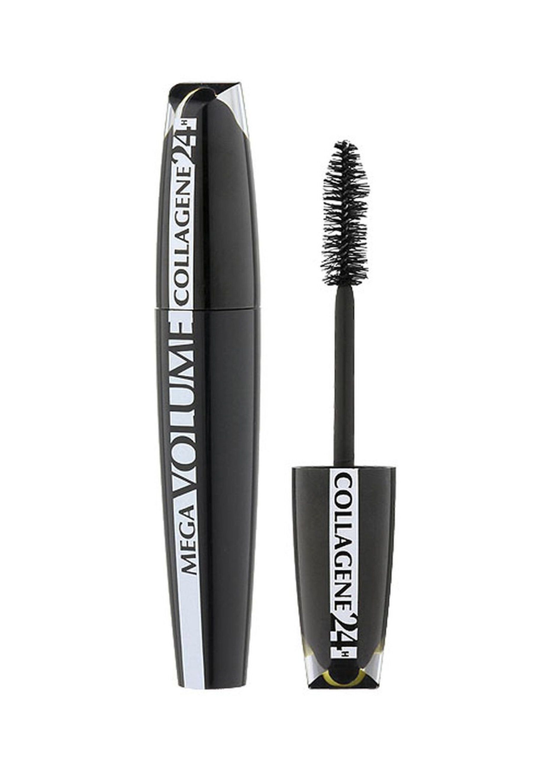 L'Oréal Paris Mascara Mega Volume Collagene, Lunga Durata, Volumizzante con Maxi Applicatore in Setole, Nero._1