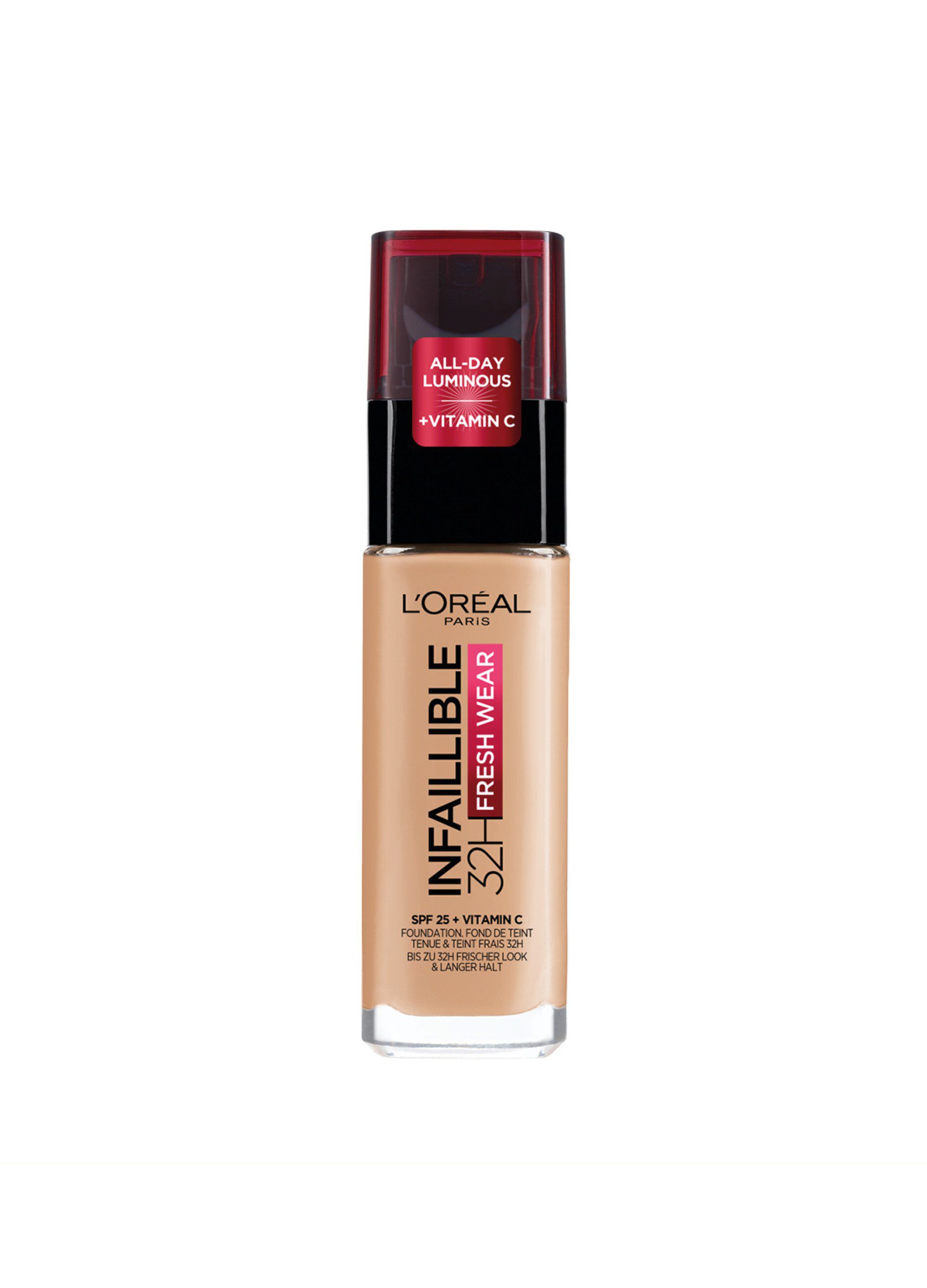 L'Oréal Paris Fondotinta Liquido Infaillible 32H, Coprente a Lunga Tenuta 32H, Formula Waterproof Idratante, 200 Sable Doré , 30ml._0