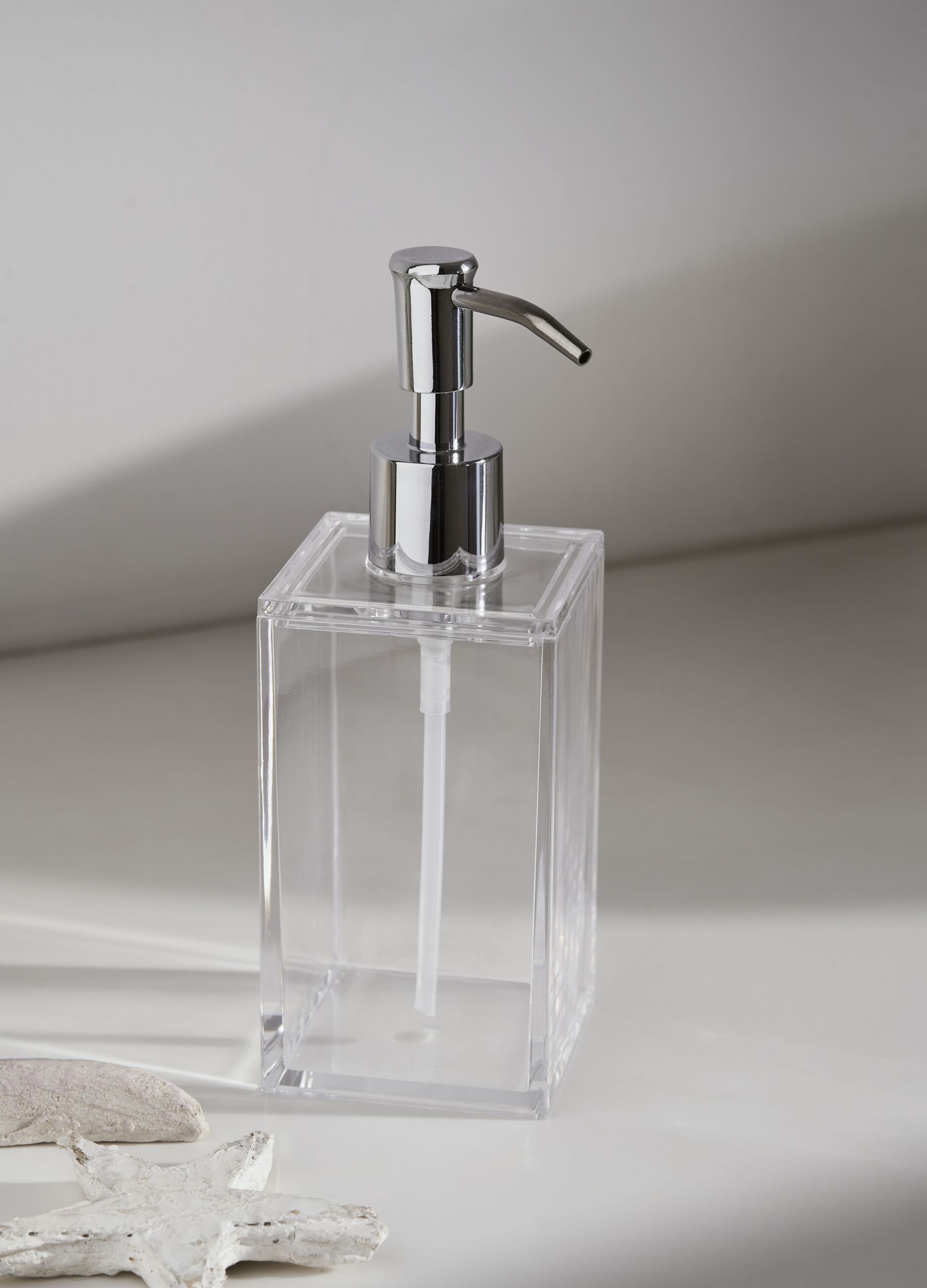 Dispenser sapone squadrato in plastica_0