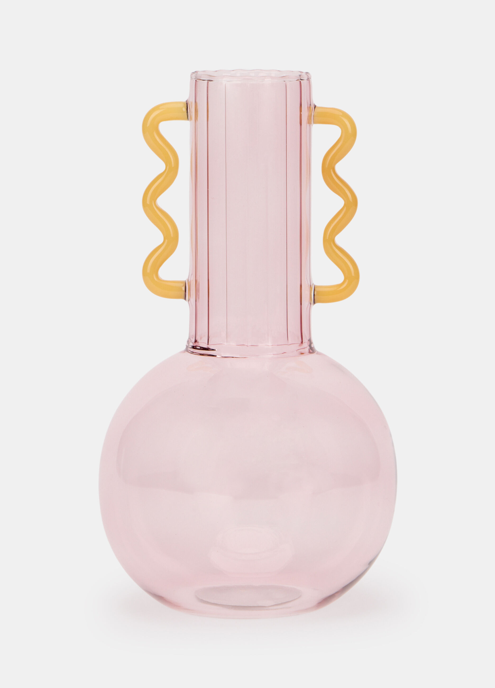 Vaso in vetro con manici ondulati_0