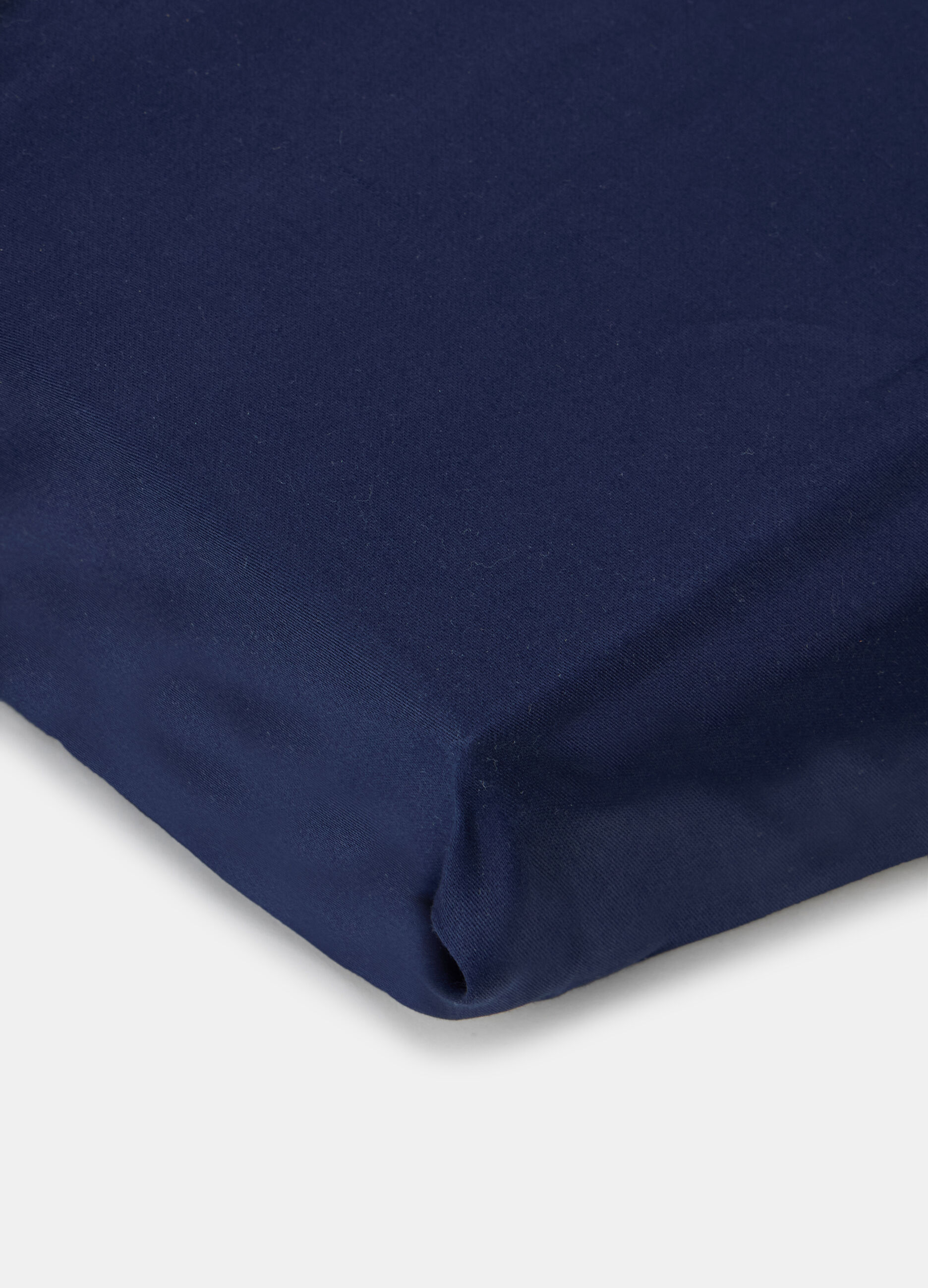 Lenzuolo matrimoniale con angoli blu navy tinta unita_0
