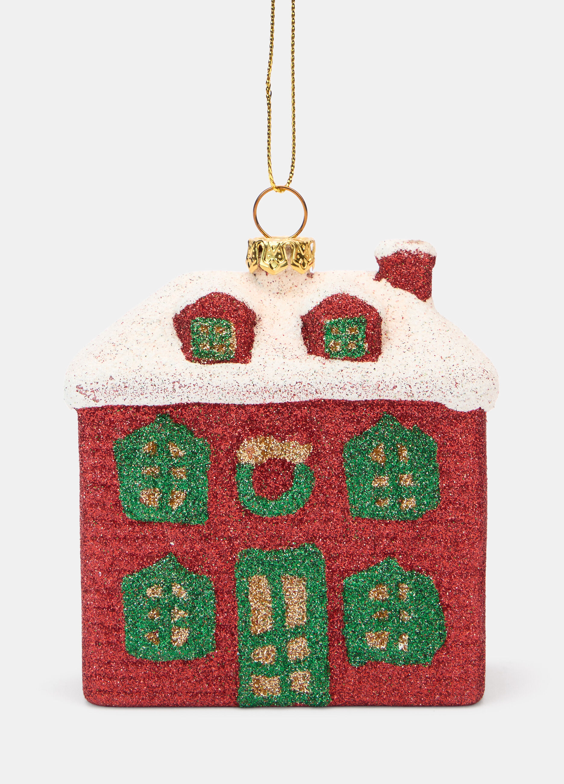 Ornamento casetta innevata glitterato_1