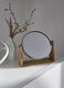 Round mirror with bamboo base_0